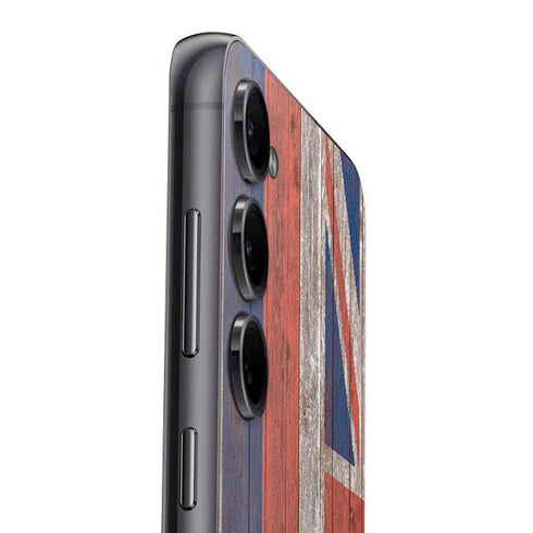 Hawaiian Flag Dark Wood Galaxy S25 Skin